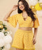Flared Top & Pompom Short Set
